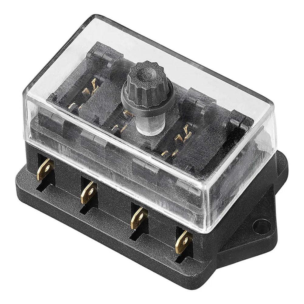 ProPlus 343104 Verteilerdose Verteilerblock 4 fach mit Halter für 4 Flachsicherungen