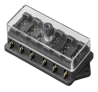 ProPlus 343106 Verteilerdose Verteilerblock 6 fach mit Halter für 6 Flachsicherungen