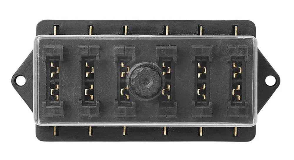 ProPlus 343106 Verteilerdose Verteilerblock 6 fach mit Halter für 4 Flachsicherungen