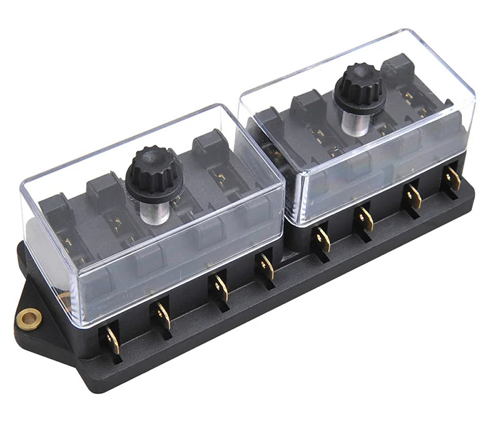 ProPlus 343108 Verteilerdose Verteilerblock 8 fach mit Halter für 8 Flachsicherungen