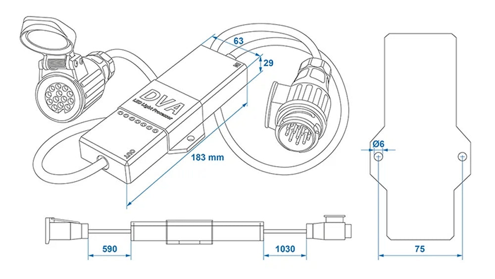 ProPlus 343130 LED Lichtprozessor 12V für Anhänger Plug & Play