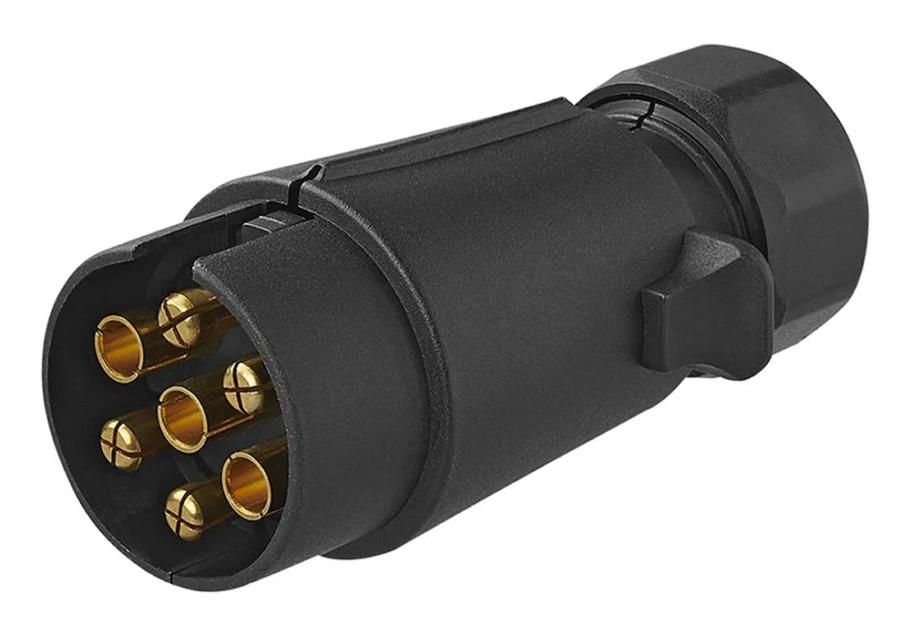 ProPlus 343503 Stecker 7 polig PVC mit Flachsteckeranschluss Anhängerstecker