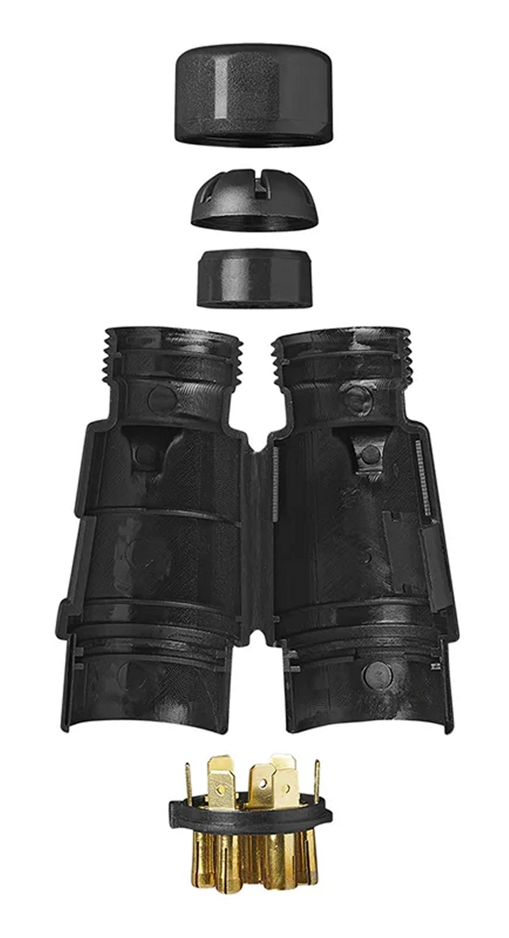 ProPlus 343503 Stecker 7 polig PVC mit Flachsteckeranschluss Anhängerstecker