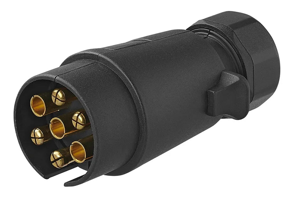 ProPlus 343503 Stecker 7 polig PVC mit Flachsteckeranschluss Anhängerstecker