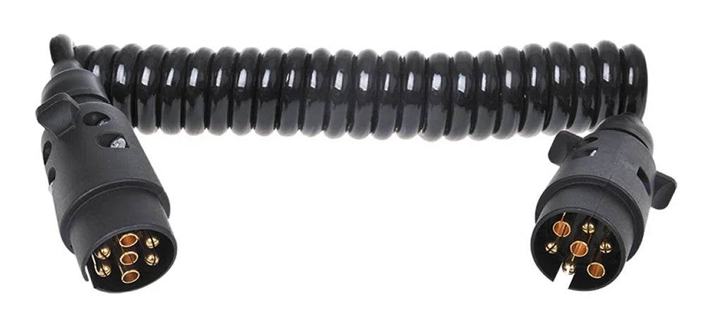 ProPlus 343509 Spiralkabel 3 Meter aus PVC mit 2 Steckern 7 polig