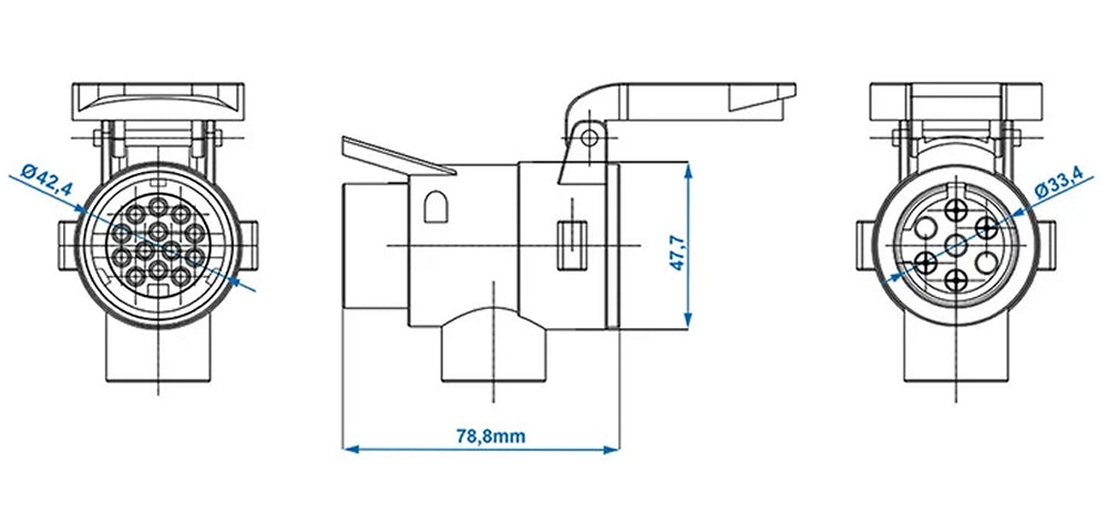 ProPlus 343515 Anhänger Adapter von 7 auf 13 polig mit Konstante (+)