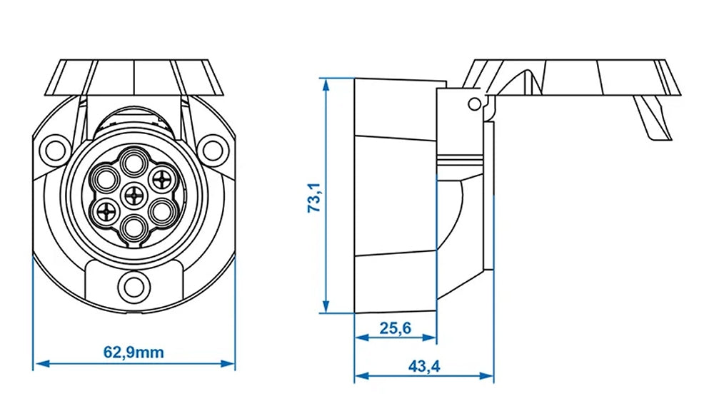 ProPlus 343517 Steckdose 7+1 polig PVC Anhängersteckdose