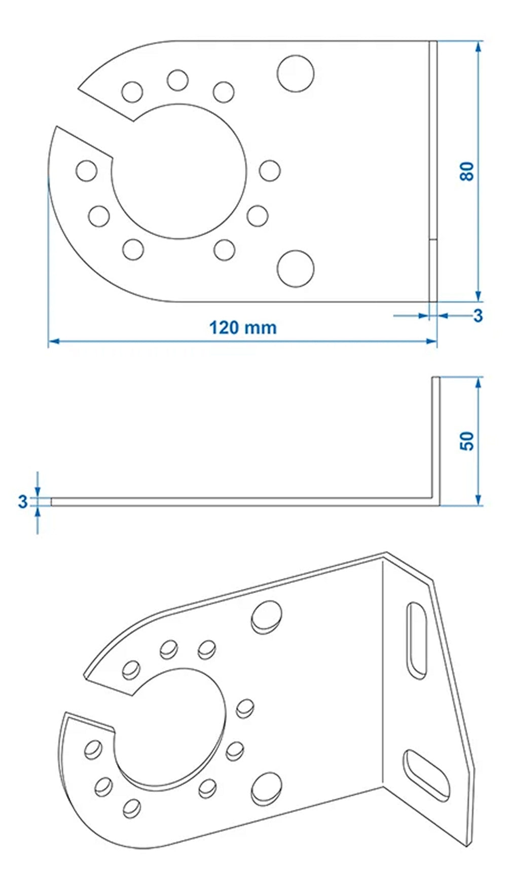 ProPlus 343536 Steckdosenhalter Metall gewinkelt 8 x 5cm Anhänger
