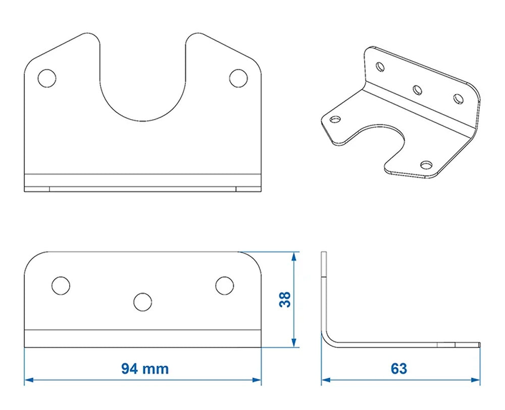 ProPlus 343536V02 Steckdosenhalter Metall gewinkelt 9,4 x 6,3cm Anhänger