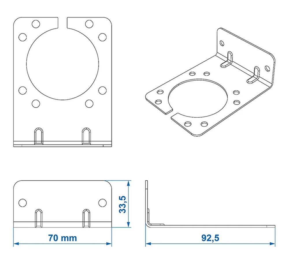 ProPlus 343536V06 Steckdosenhalter Metall gewinkelt 9,25 x 7cm Anhänger