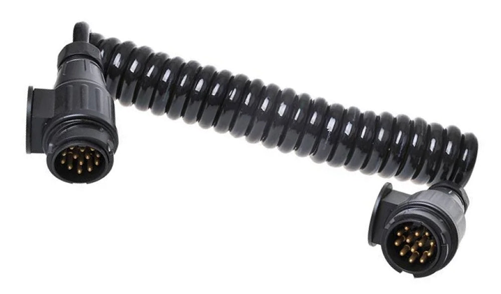 ProPlus 343538 Spiralkabel 3,5 Meter aus PVC 8 Adern mit 2 Steckern 13 polig