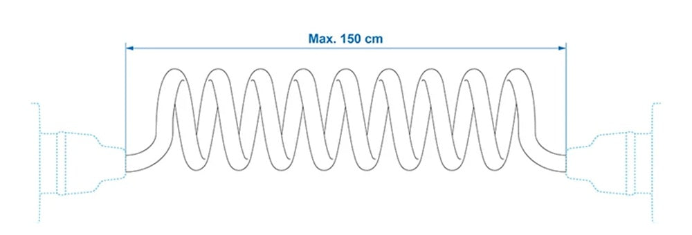 ProPlus 343538V01 Spiralkabel 1,5 Meter aus PVC 8 Adern mit 2 Steckern 13 polig