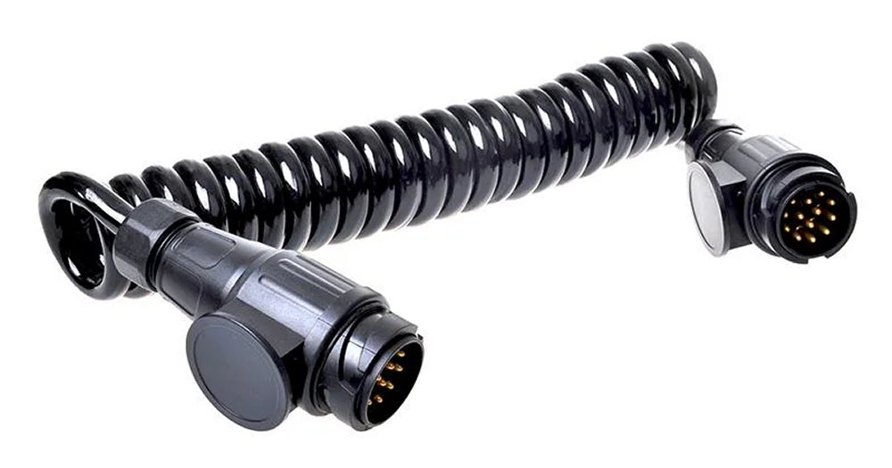 ProPlus 343539 Spiralkabel 3,5 Meter aus PVC 13 Adern mit 2 Steckern 13 polig