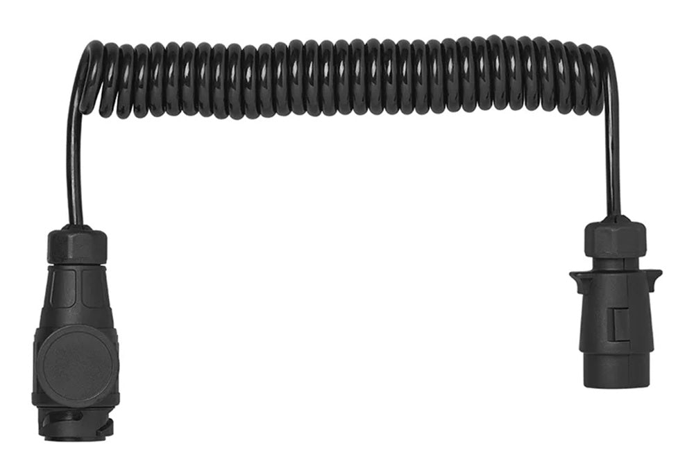 ProPlus 343541V02 Spiralkabel 3 Meter aus PVC mit Stecker 7 polig und Stecker 13 polig