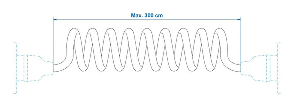 ProPlus 343541V02 Spiralkabel 3 Meter aus PVC mit Stecker 7 polig und Stecker 13 polig