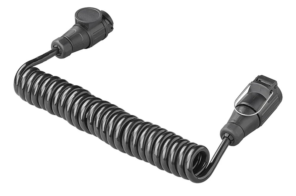 ProPlus 343541V06 Spiralkabel 3 Meter aus PVC 13 Adern mit Stecker und Steckdose 13 polig