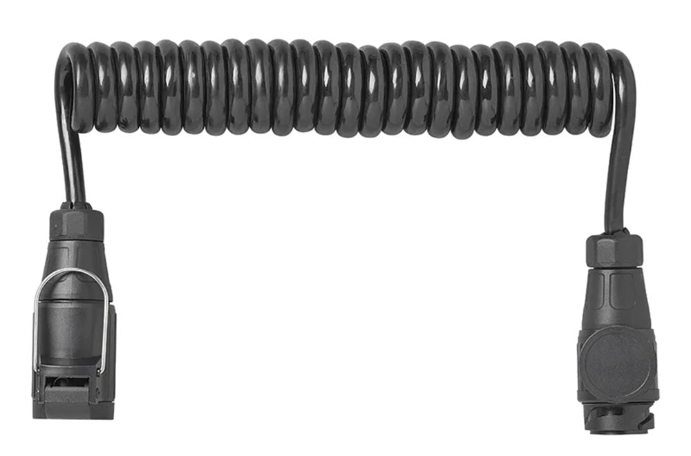 ProPlus 343541V06 Spiralkabel 3 Meter aus PVC 13 Adern mit Stecker und Steckdose 13 polig