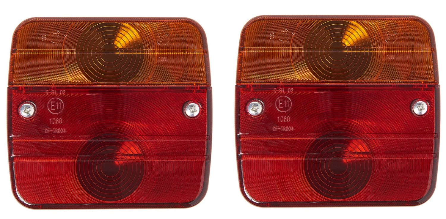 ProPlus 343603 Paar Rückleuchten 104 x 98 mm 12 Volt für Anhänger Wohnwagen Wohnmobil