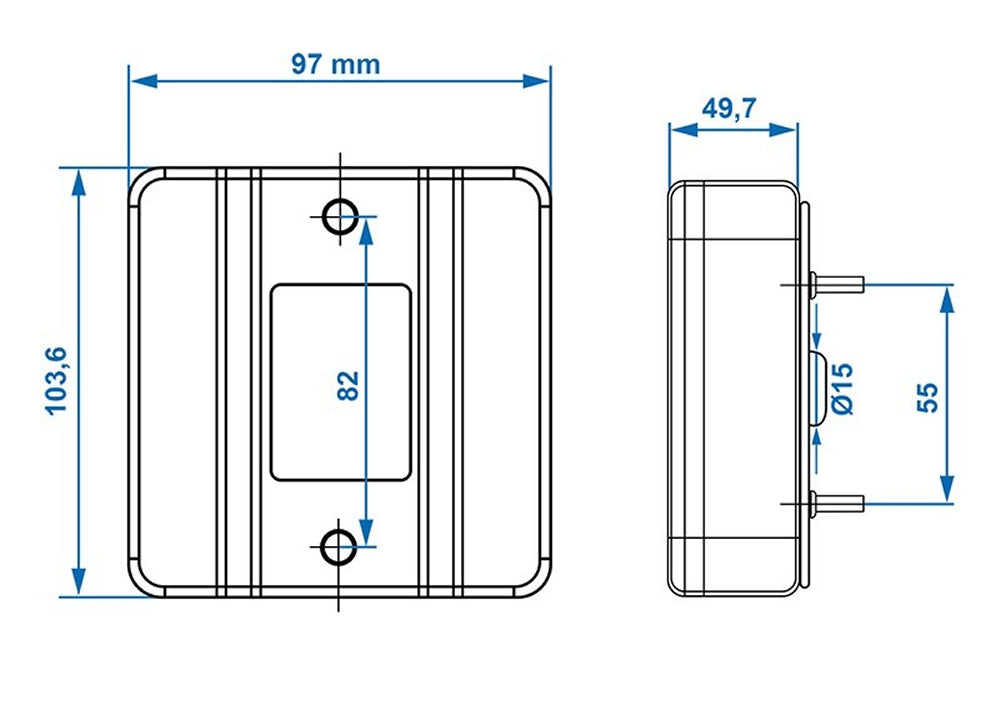 ProPlus 343603 Paar Rückleuchten 104 x 98 mm 12 Volt für Anhänger Wohnwagen Wohnmobil