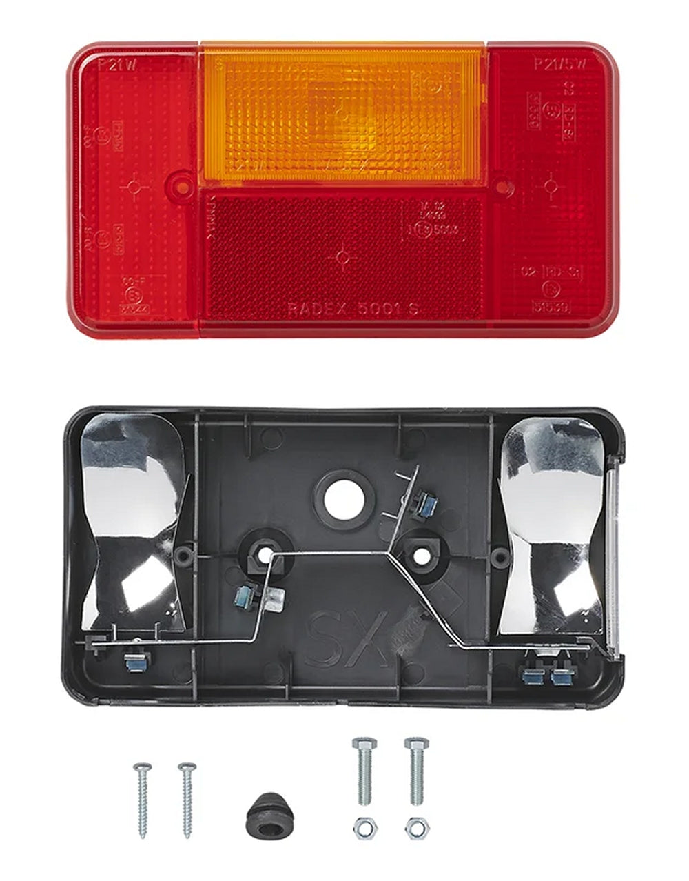 ProPlus 343605 Rückleuchte links 5 Funktionen 194x104mm für Anhänger Wohnwagen Wohnmobil