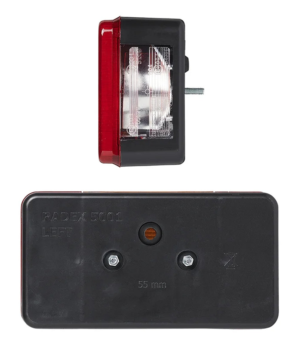 ProPlus 343605 Rückleuchte links 5 Funktionen 194x104mm für Anhänger Wohnwagen Wohnmobil