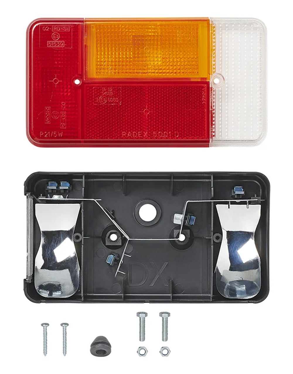 ProPlus 343606 Rückleuchte rechts 5 Funktionen 194x104mm für Anhänger Wohnwagen Wohnmobil