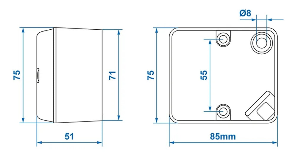 ProPlus 343630 Nebelschlussleuchte 75x85mm für Anhänger Wohnwagen Wohnmobil