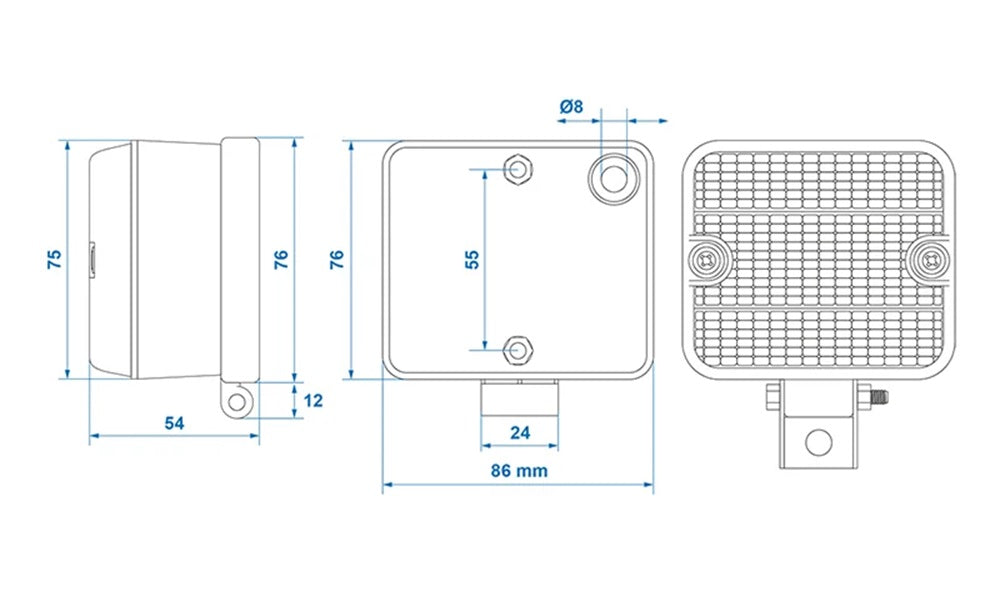 ProPlus 343632S Nebelschlussleuchte mit Halterung 75x85mm im Blister Anhängerbeleuchtung