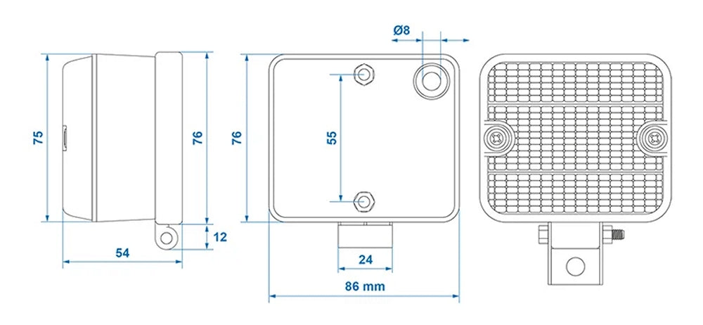 ProPlus 343635 Rückfahrleuchte mit Halterung 75x85mm für Anhänger Wohnwagen Wohnmobil