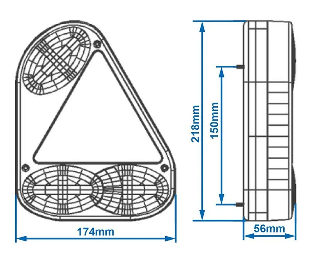ProPlus 343647L Rückleuchte 5 Funktionen 218x174mm links für Anhänger Wohnwagen Wohnmobil