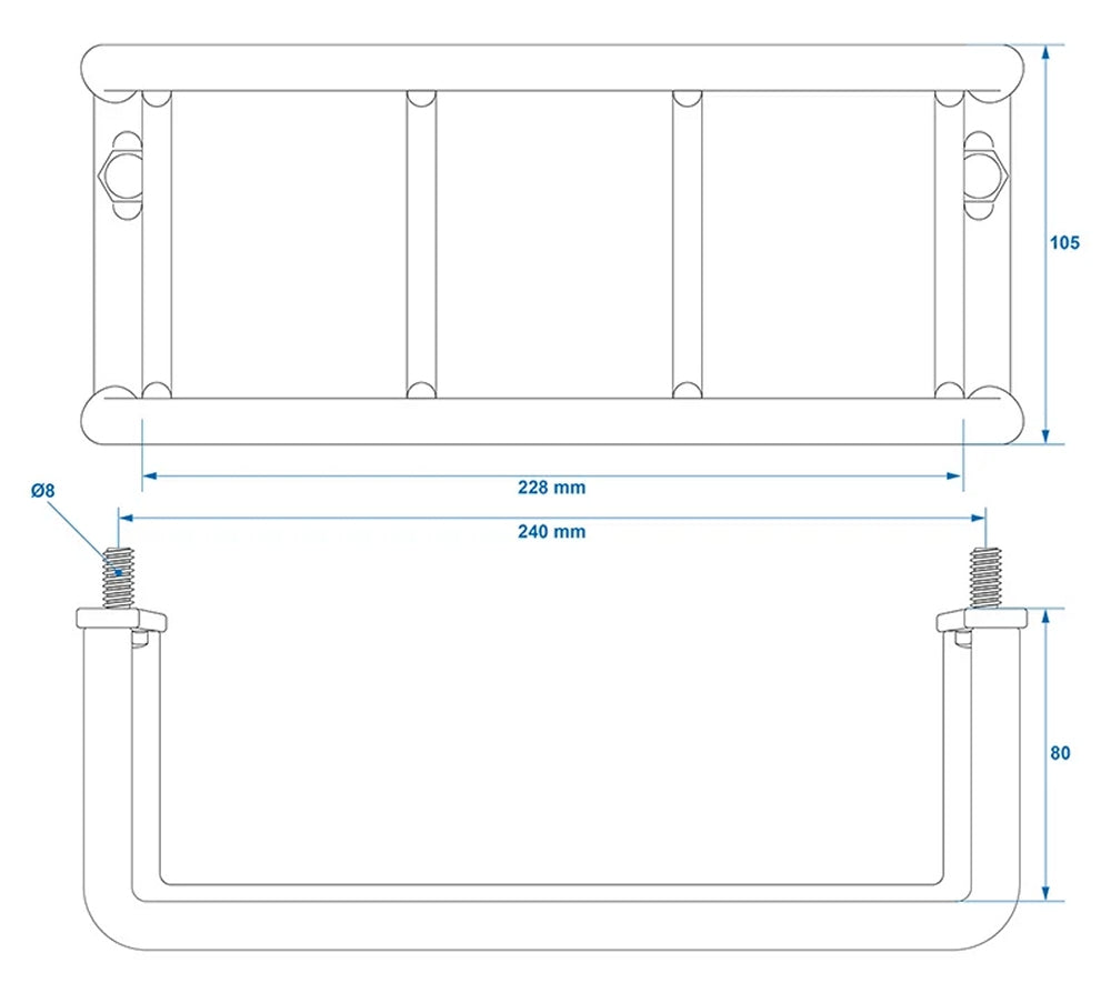 ProPlus 343649V01 Rücklicht Schutzgitter 228x105x80mm für Anhänger Wohnwagen Wohnmobil