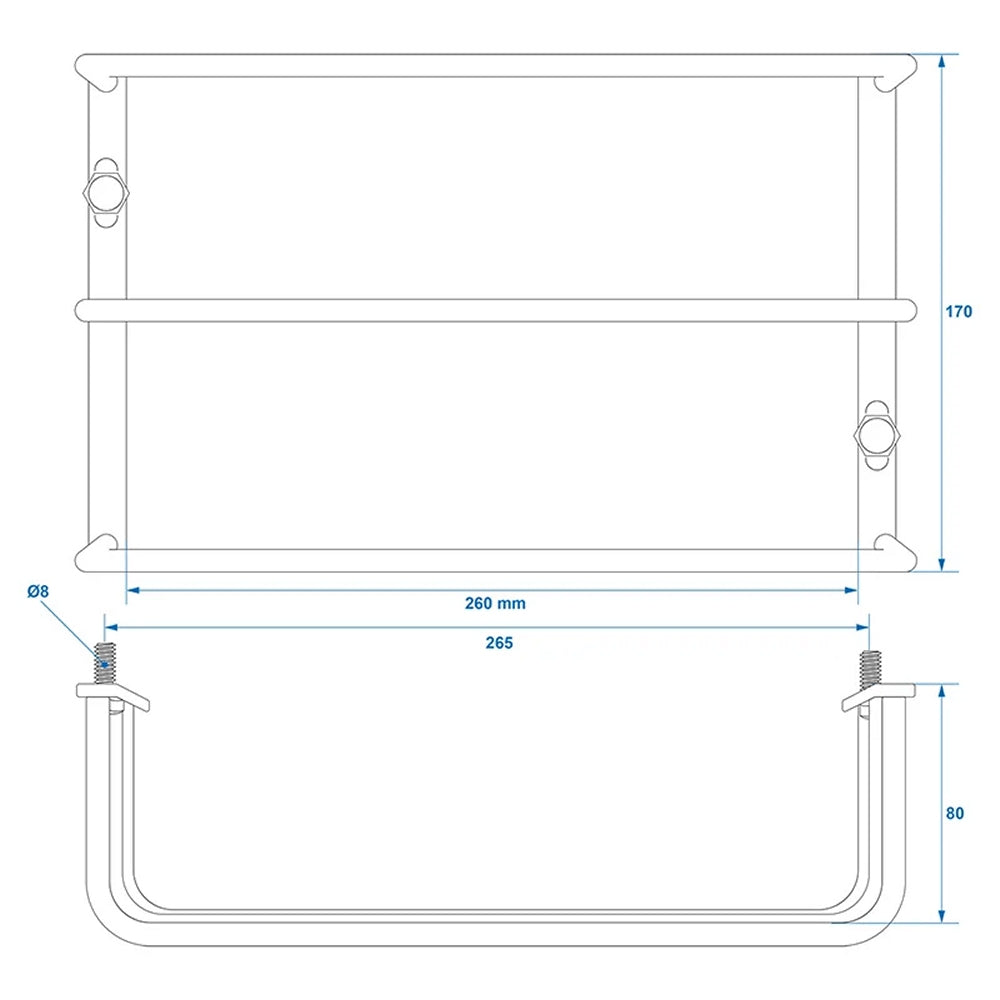 ProPlus 343649V02 Rücklicht Schutzgitter 260x170x80mm für Anhänger Wohnwagen Wohnmobil