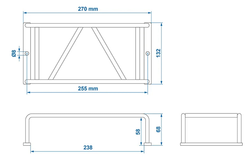 ProPlus 343649V03 Rücklicht Schutzgitter 238 x 132 x 58mm für Anhänger Wohnwagen Wohnmobil