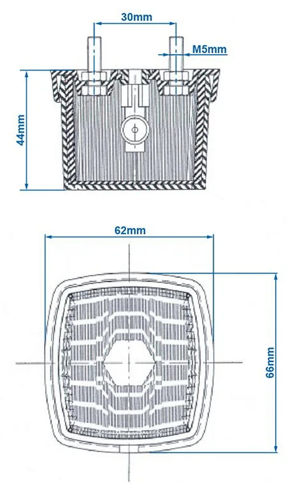 ProPlus 343701 Positionsleuchte weiß 66x62mm für Anhänger Wohnwagen Wohnmobil