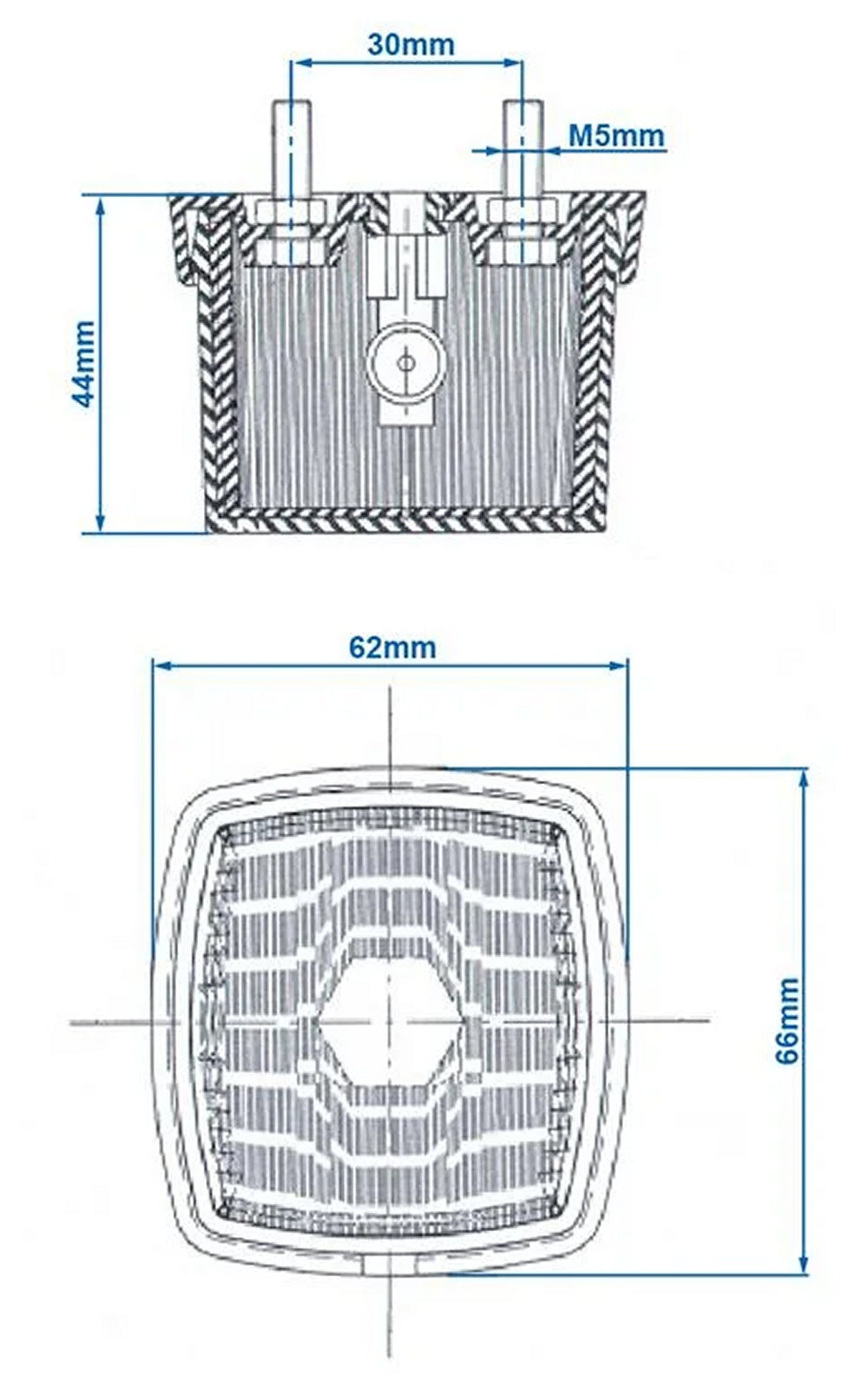 ProPlus 343704 Seitenmarkierungsleuchte orange 66x62mm für Anhänger Wohnwagen Wohnmobil