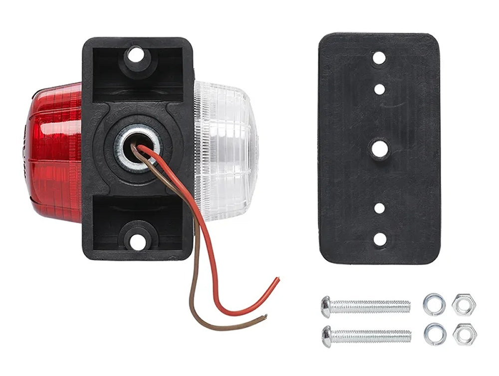 ProPlus 343716 Umrissleuchte rot/weiß 67x78mm flach für Anhänger Wohnwagen Wohnmobil