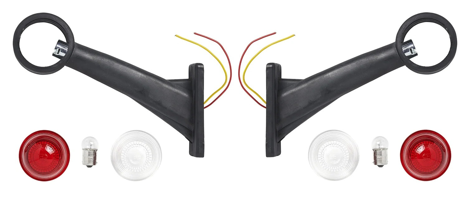 ProPlus 343718 2 x Begrenzungsleuchten / Positionsleuchten SCHRÄG ABGEWINKELT für Anhänger