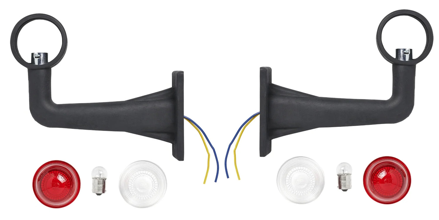 ProPlus 343719 2 x Begrenzungsleuchten / Positionsleuchten RECHTWINKLIG für Anhänger