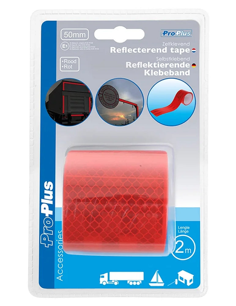 ProPlus 343795 Reflektierendes Klebeband rot Länge 2m Breite 50mm