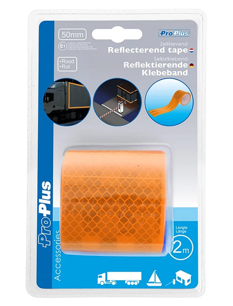 ProPlus 343796 Reflektierendes Klebeband orange Länge 2m Breite 50mm