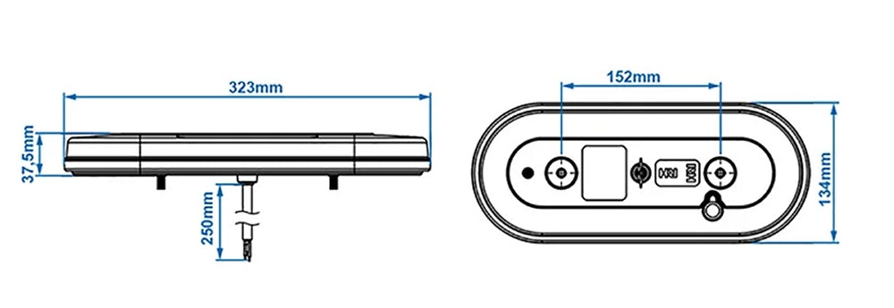 ProPlus 343947 Rückleuchte 6 Funktionen 323x134mm 54 LED links für Anhänger