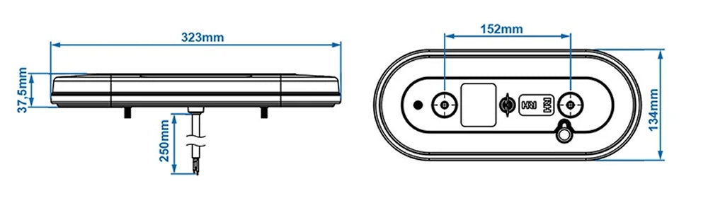 ProPlus 343948 Rückleuchte 6 Funktionen 323x134mm 54 LED rechts für Anhänger
