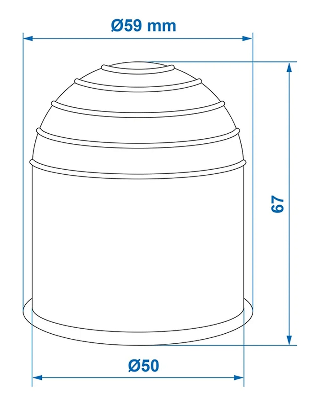 ProPlus 344160 Abdeckkappe für Anhängerkupplung weiß