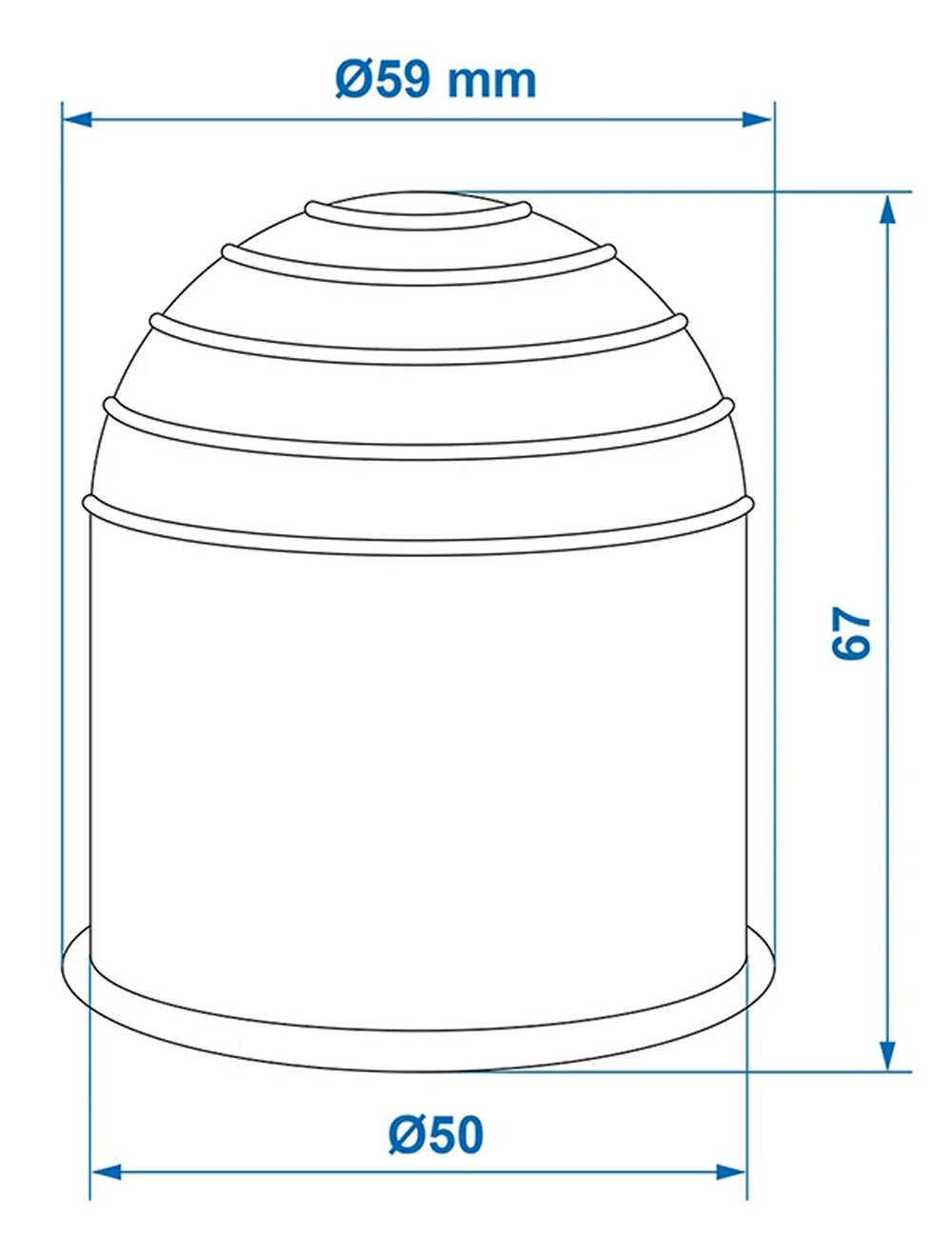 ProPlus 344161 Abdeckkappe für Anhängerkupplung Chrom