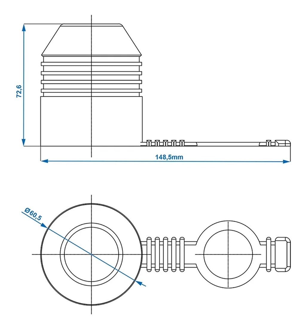 ProPlus 344164 Abdeckkappe für Anhängerkupplung Gummi schwarz mit Ring