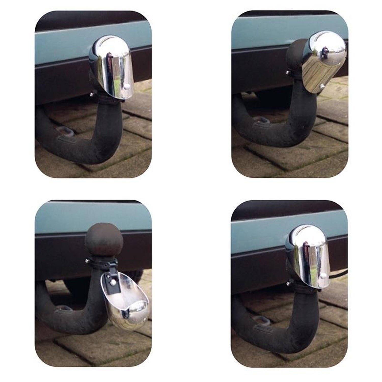 ProPlus 344169 Chrom Abdeckkappe für Anhängerkupplung anschraubbar