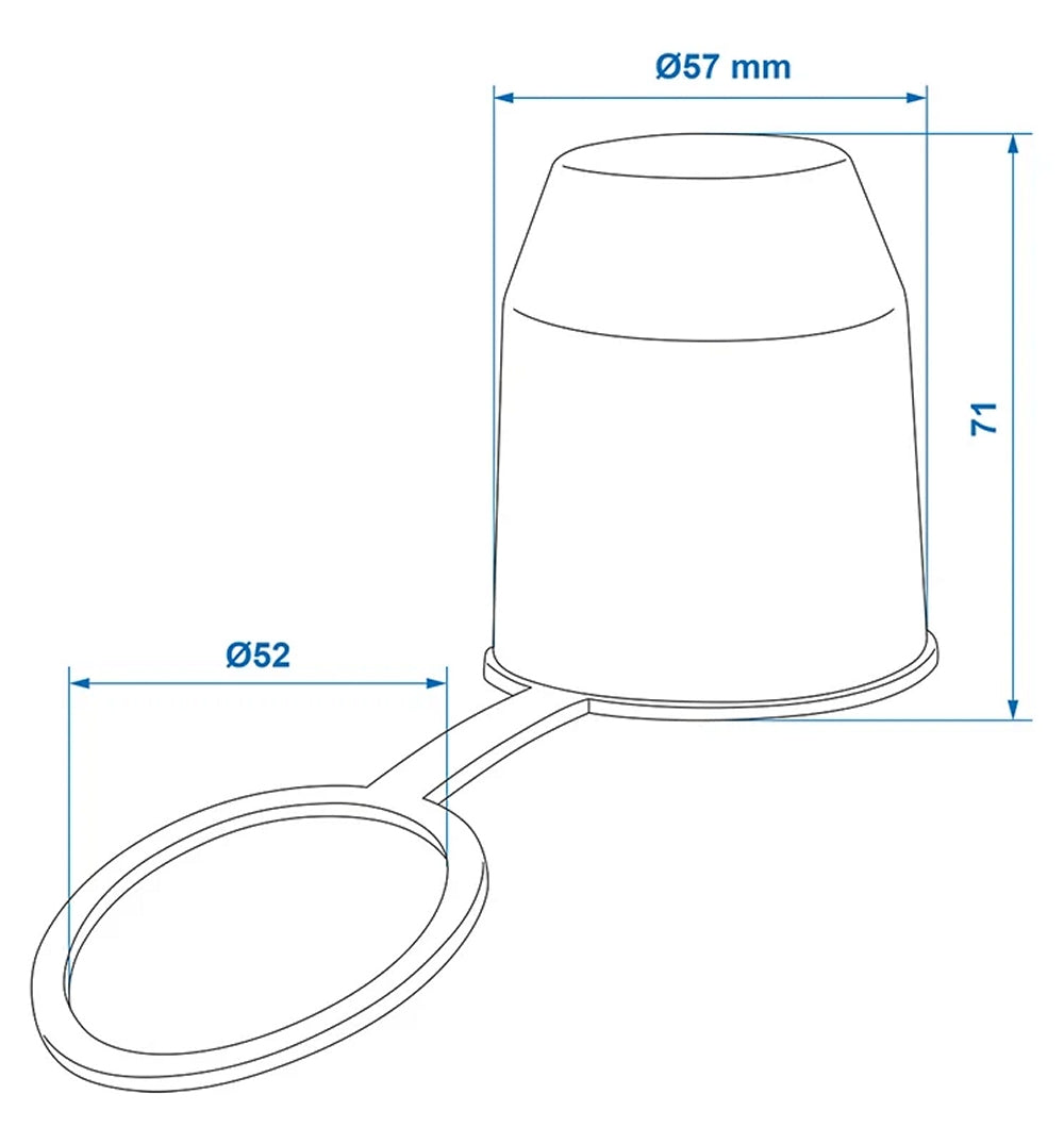 ProPlus 344170 Abdeckkappe für Anhängerkupplung Kunststoff schwarz mit Ring