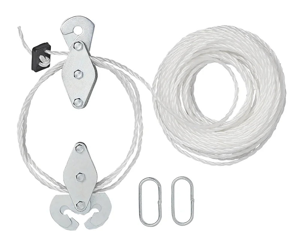 ProPlus 345007 Flaschenzug mit 20 Meter Nylonseil Seilzug