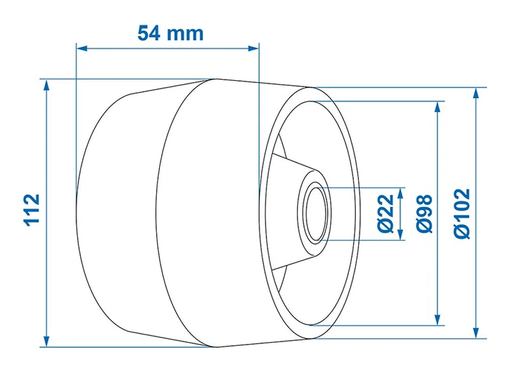 ProPlus 345472 Seitenrolle schwarz für Bootstrailer