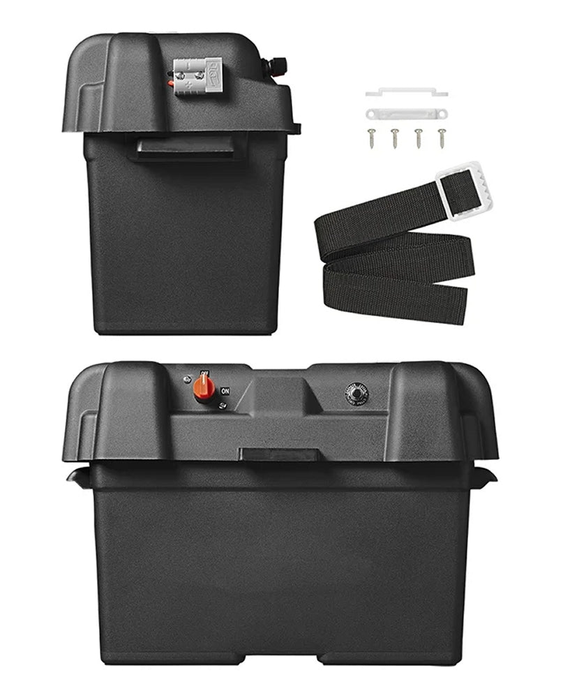 ProPlus 346984V03 Batteriebox 35x18x23cm 2 x USB 1 x 12V Steckdose Voltmeter 2 x Anderson Stecker